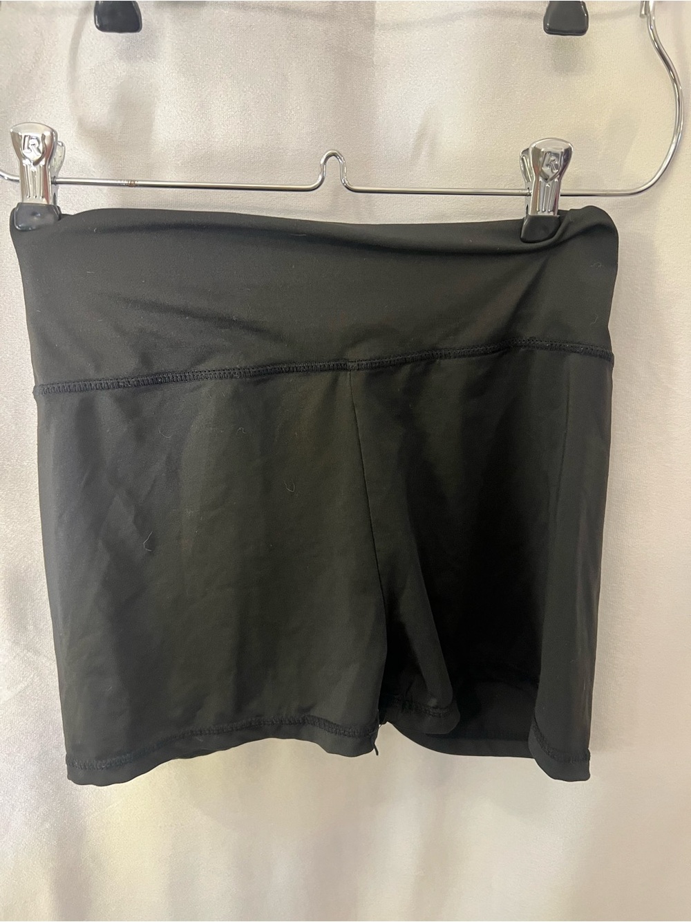 Black Women's High-Waist Active Shorts